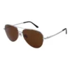 Cartier Santos De Titanium Pilot Double Bridge Half Frame Sunglasses CT0256O (9)