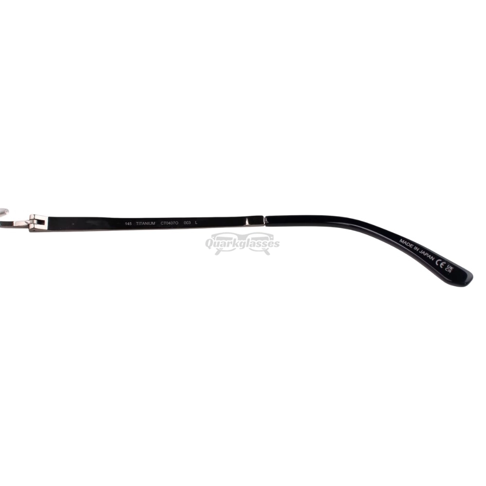 Cartier Santos De Wide Rectangle Titanium Rimless Eyeglasses CT0407O (4)