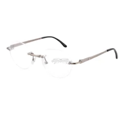 Cartier Santos De Wide Rectangle Titanium Rimless Eyeglasses CT0408O (3)