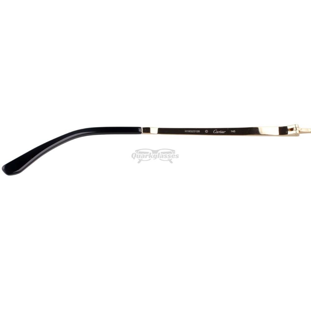 Cartier Santos De Wide Rectangle Titanium Rimless Eyeglasses CT0408O (6)