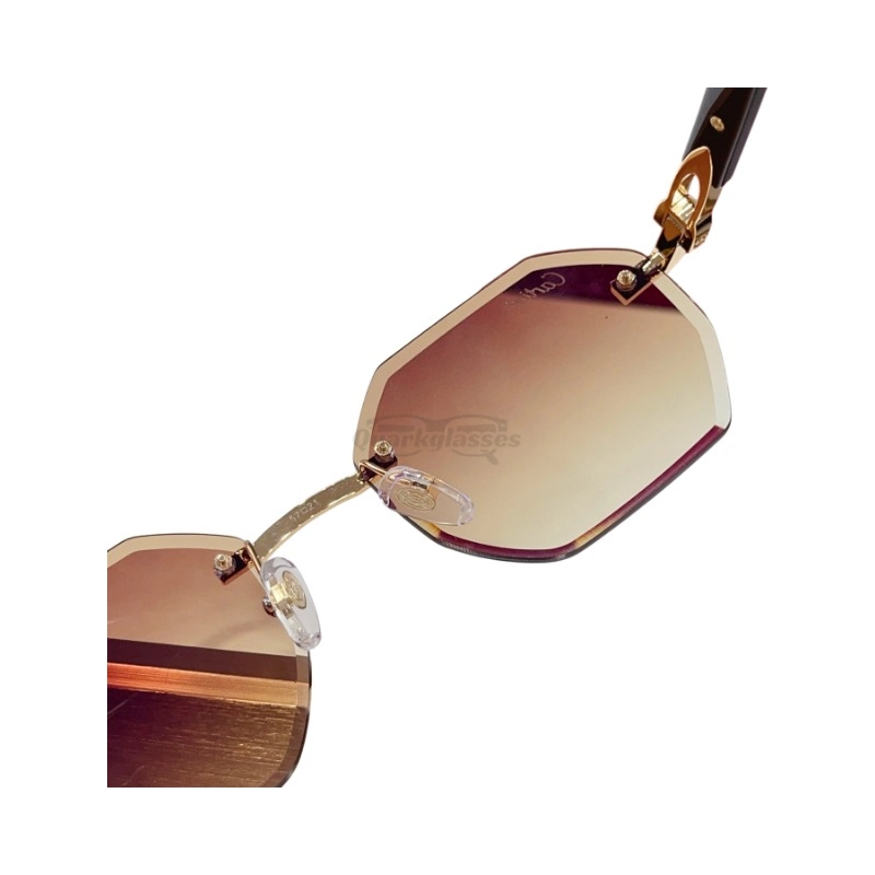 Cartier C Decor Cut Lenses Rimless Sunglasses CT0439S (3)