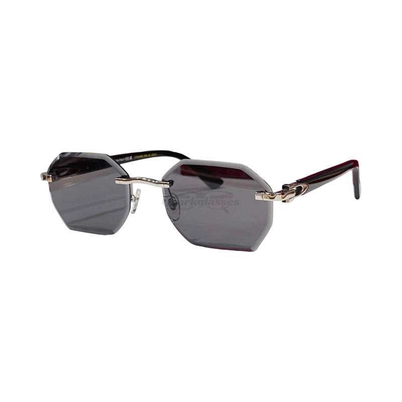 Cartier C Decor Cut Lenses Rimless Sunglasses CT0439S (9)