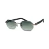 Cartier C Decor Cut Lenses Wooden Rimless Sunglasses CT0439S (9)