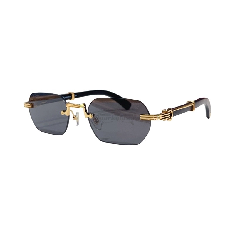 Cartier Première De Wooden Rimless Sunglasses CT0362s (9)